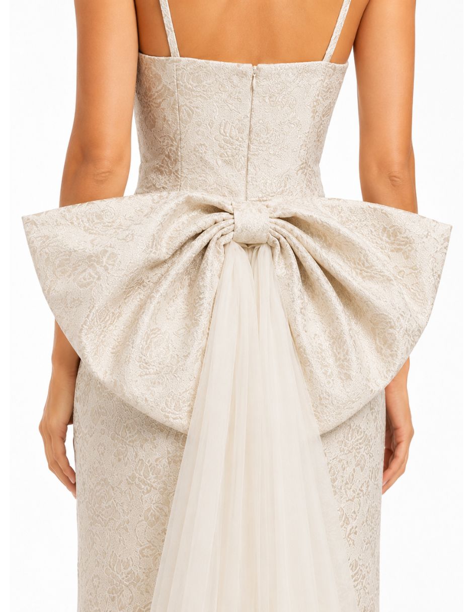 Vestido maxi de fiesta escote V 3