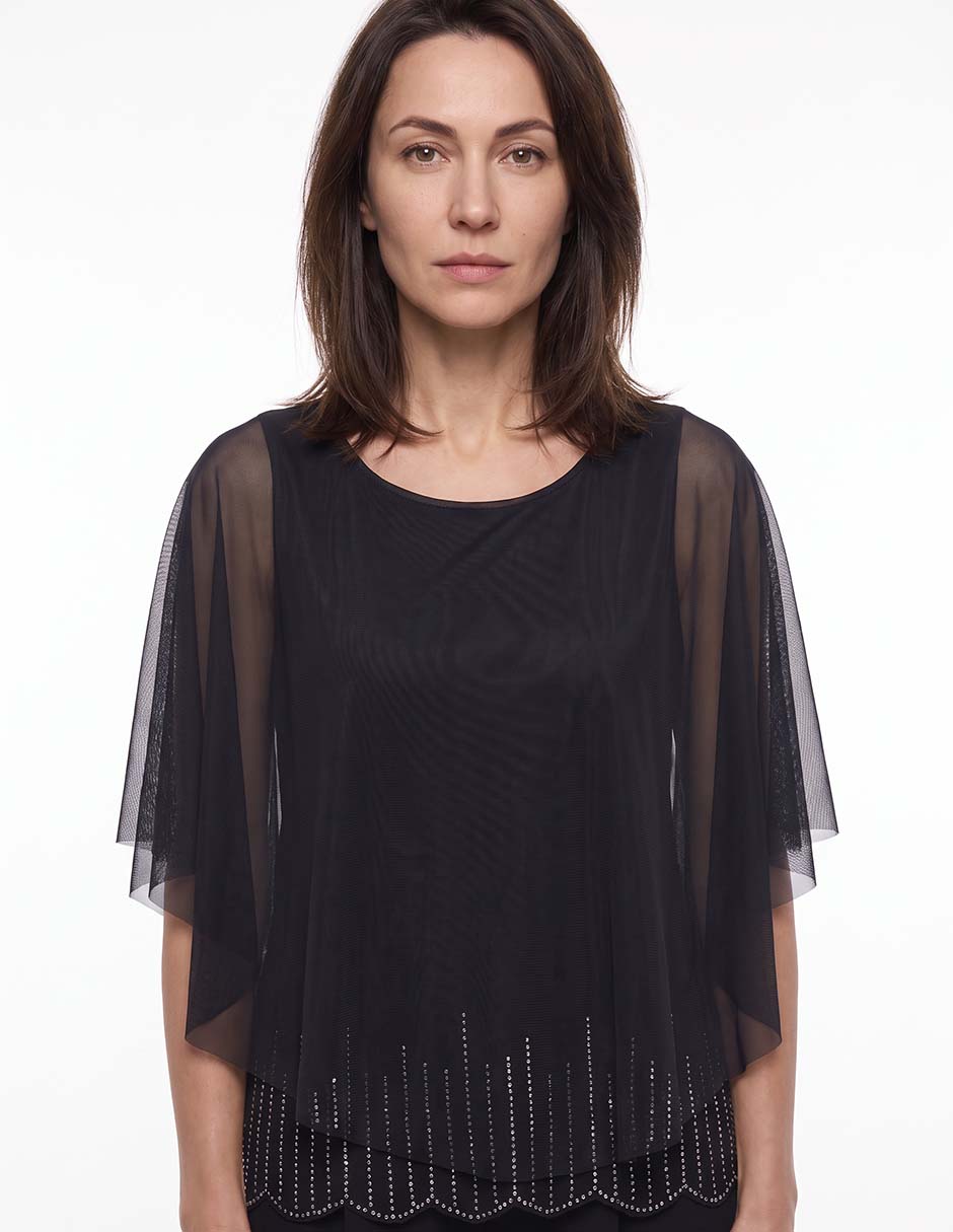 Blusa manga corta para mujer