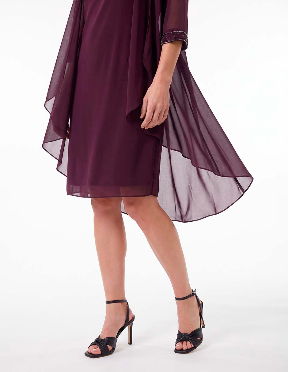 Vestido corto de fiesta escote redondo 2