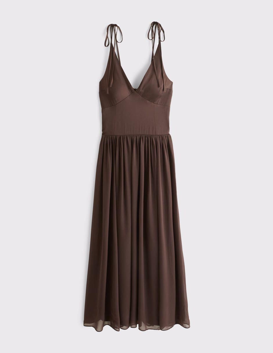 Vestido maxi de fiesta escote V
