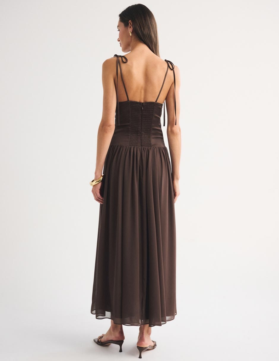 Vestido maxi de fiesta escote V 2