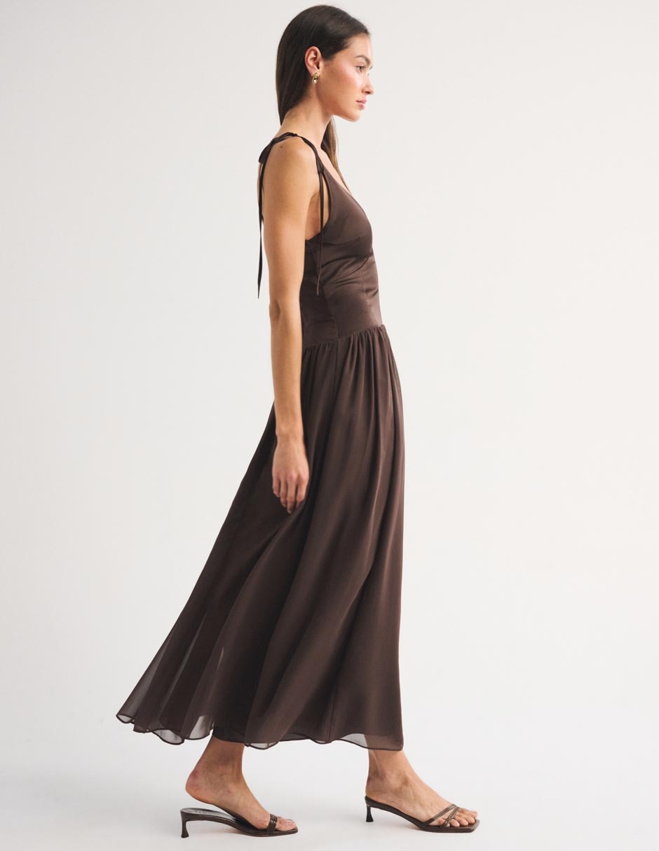 Vestido maxi de fiesta escote V 3