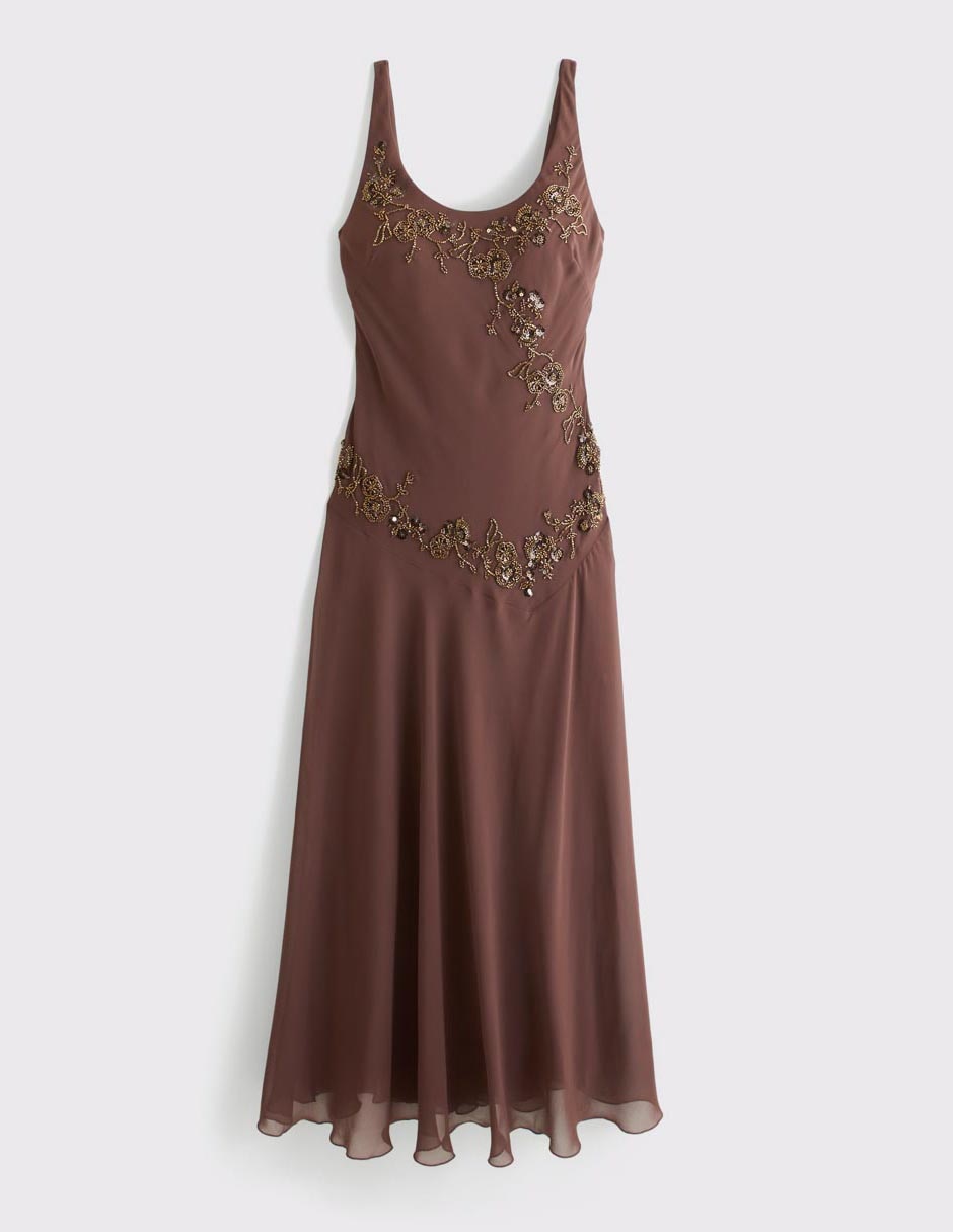Vestido maxi de fiesta escote Redondo Vestido maxi de fiesta escote Redondo