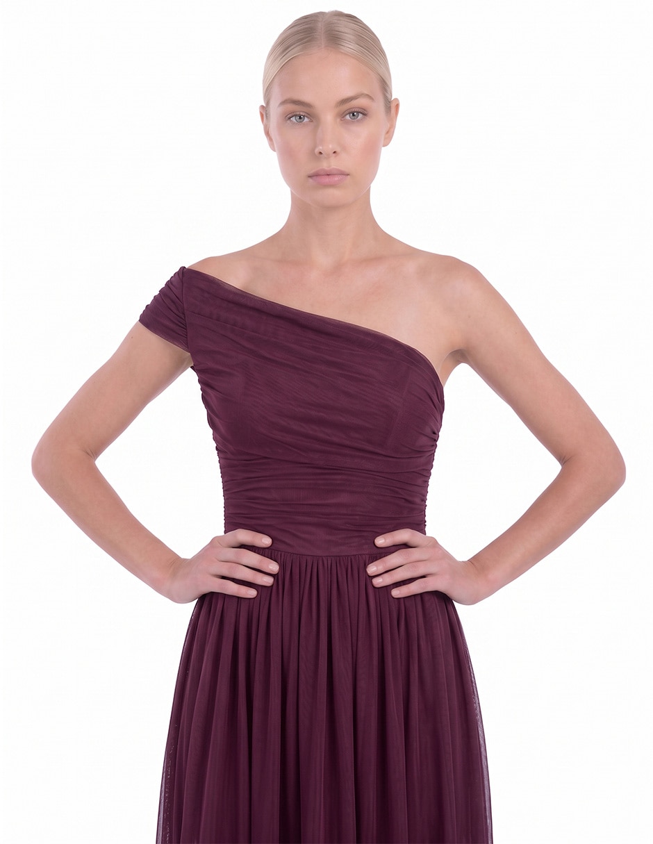 Vestido largo de fiesta escote Bajo 4