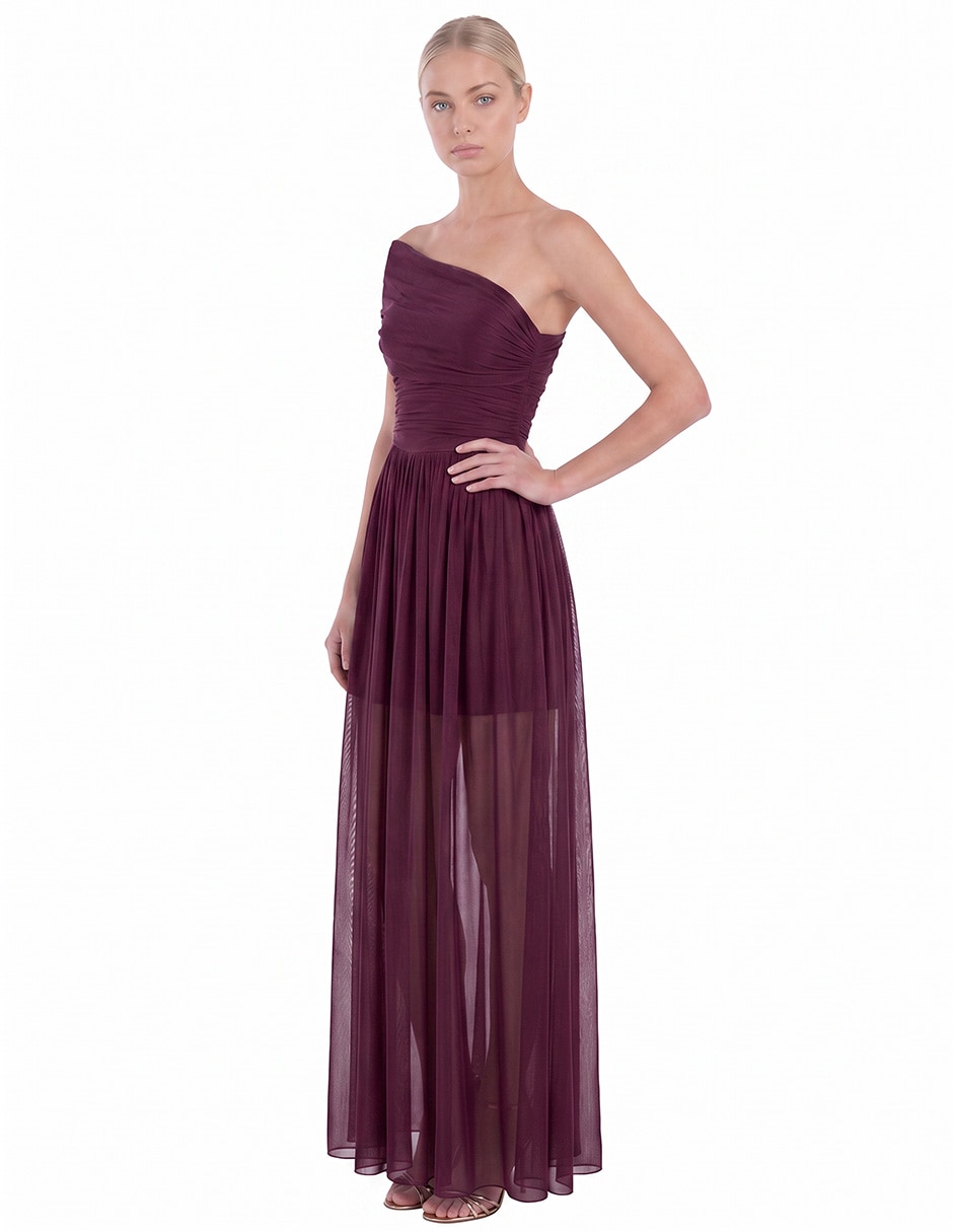 Vestido largo de fiesta escote Bajo 5