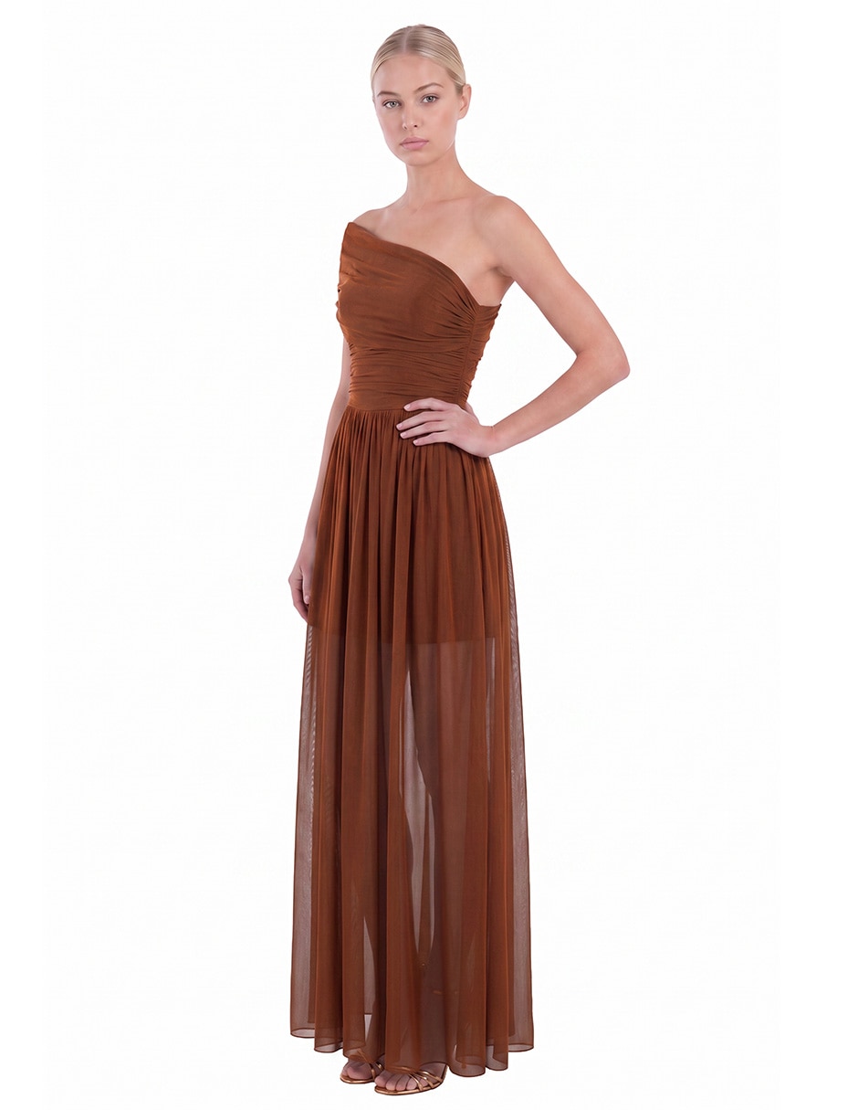 Vestido largo de fiesta escote Bajo 5