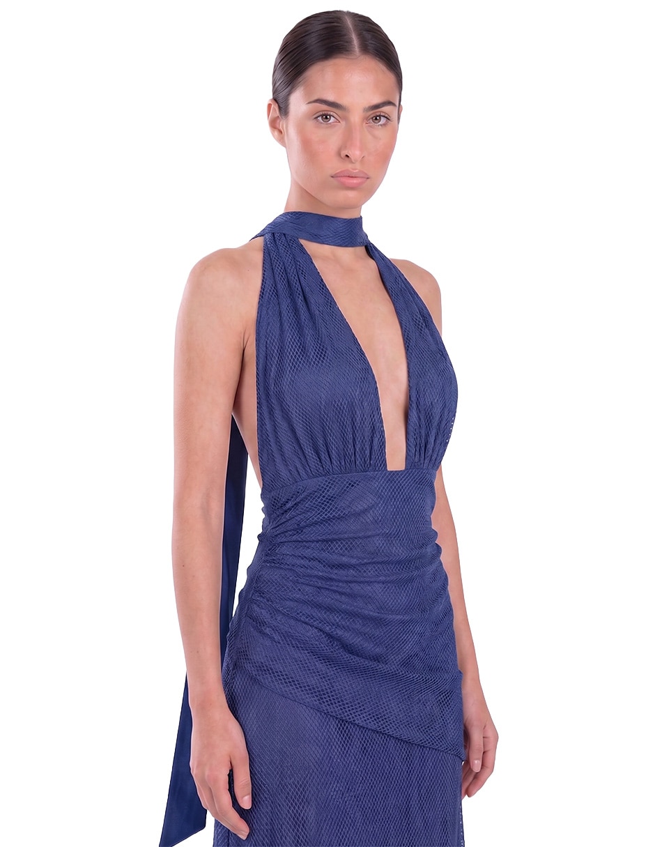Vestido largo de fiesta escote Profundo 2