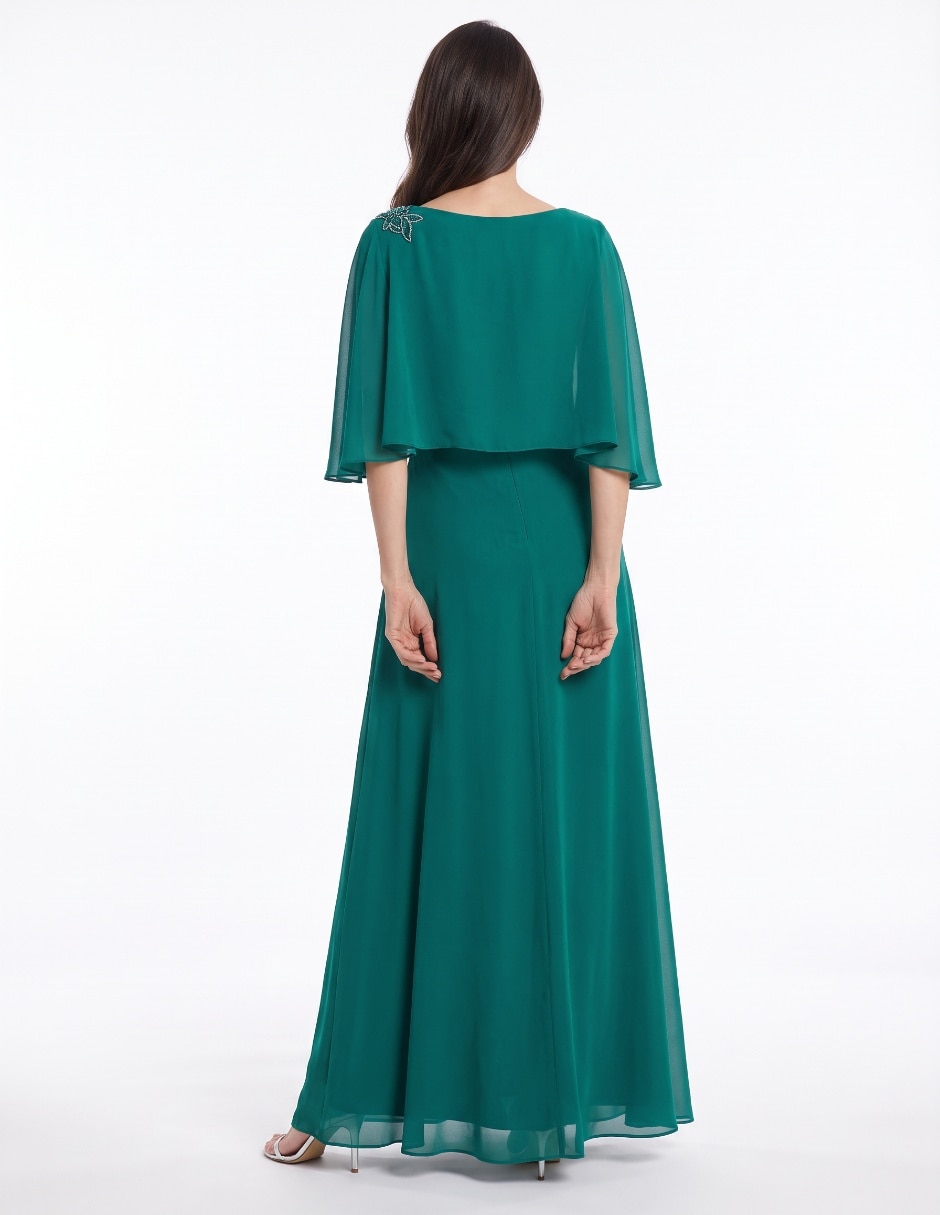 Vestido lardo de fiesta escote medio 2