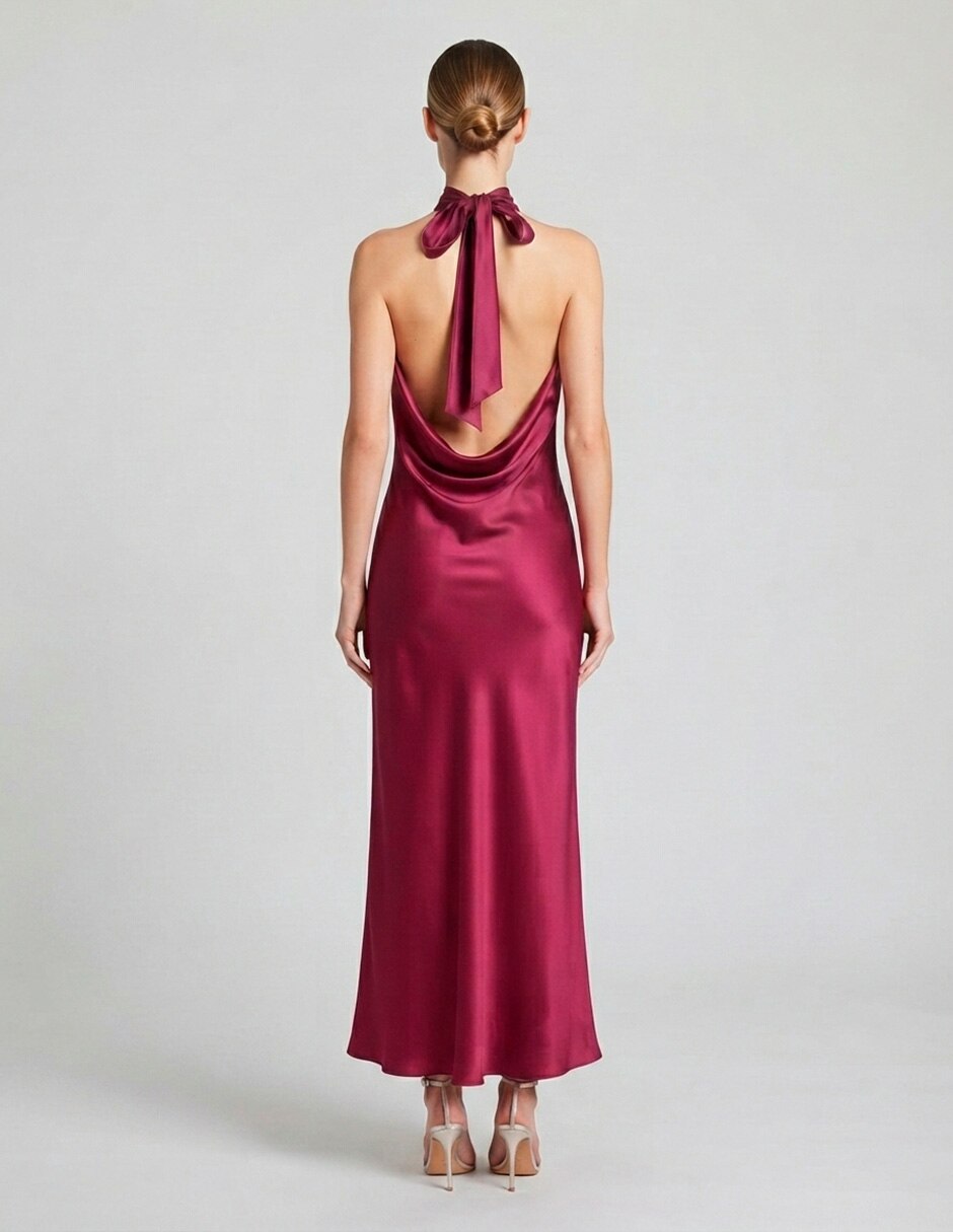 Vestido largo de fiesta escote Regular 3
