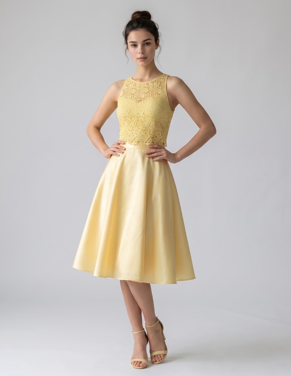 Vestido a la rodilla fiesta para mujer 3