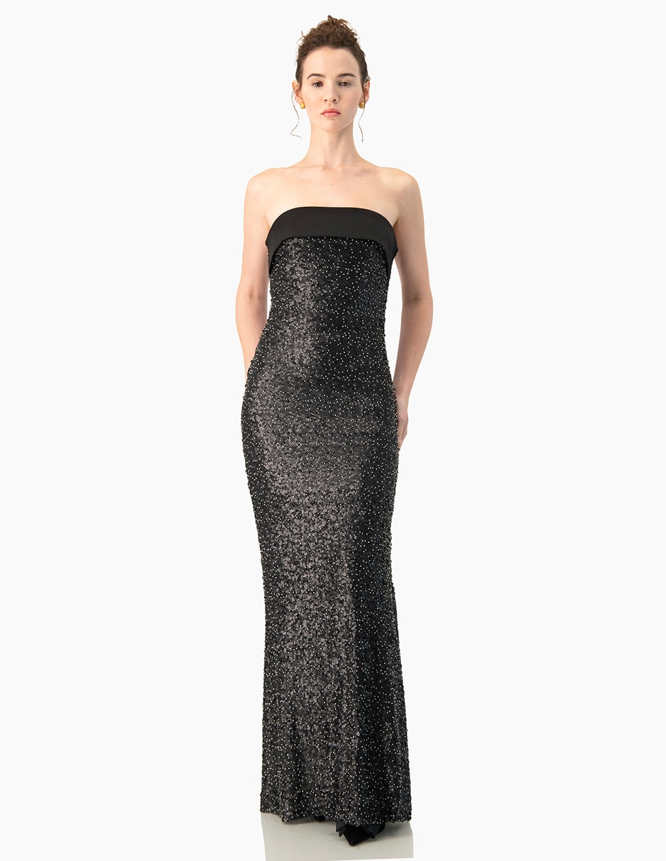 Vestido maxi de noche ivonne couture para mujer Vestido maxi de noche ivonne couture para mujer