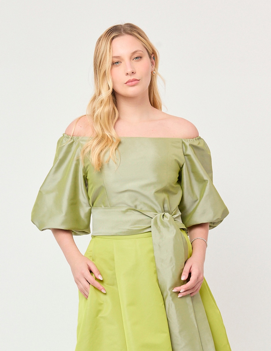 Blusa stile green manga 3/4 para mujer 1