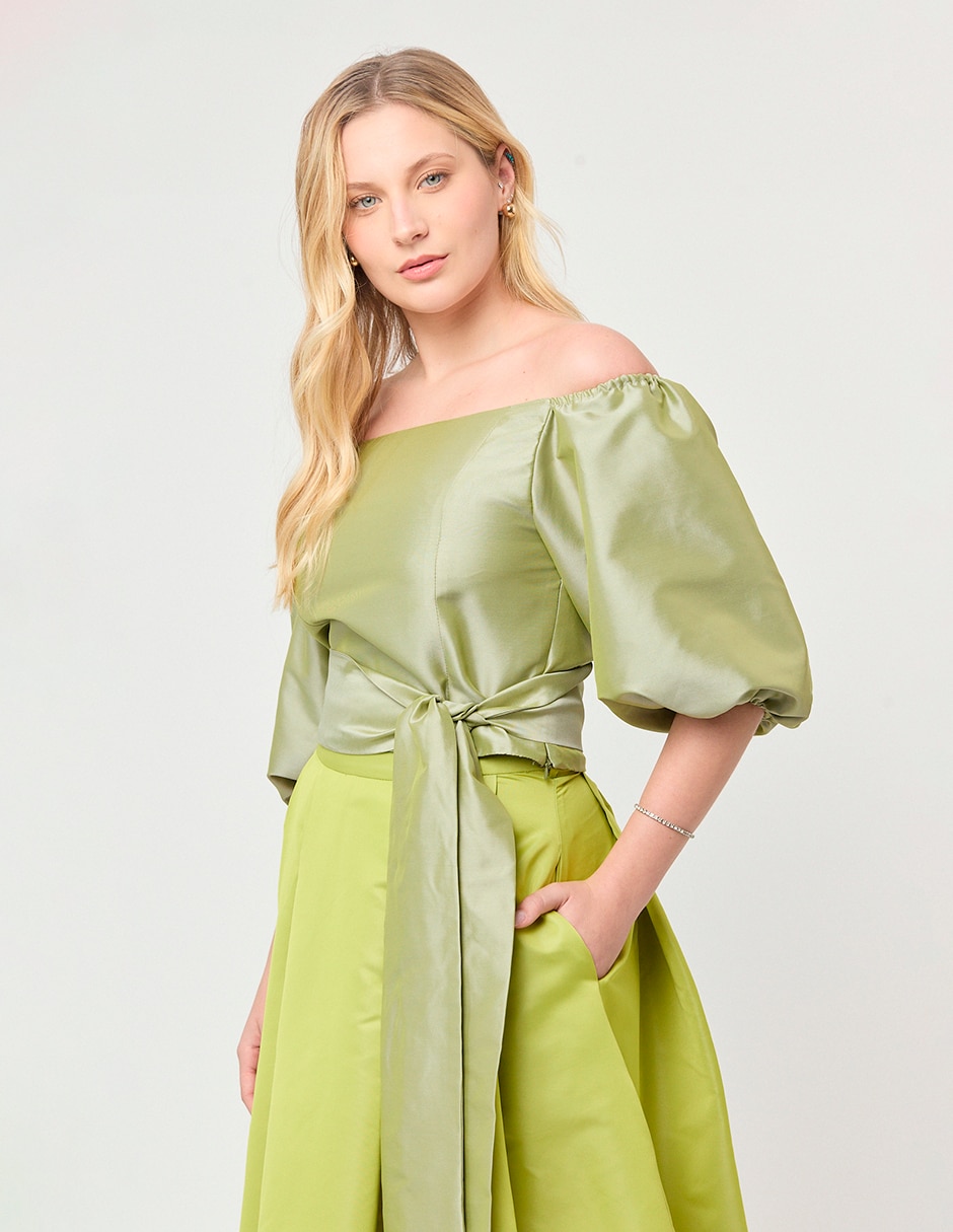 Blusa stile green manga 3/4 para mujer 2