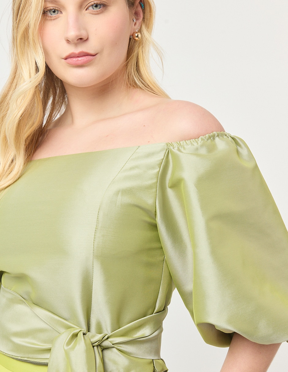Blusa stile green manga 3/4 para mujer 6