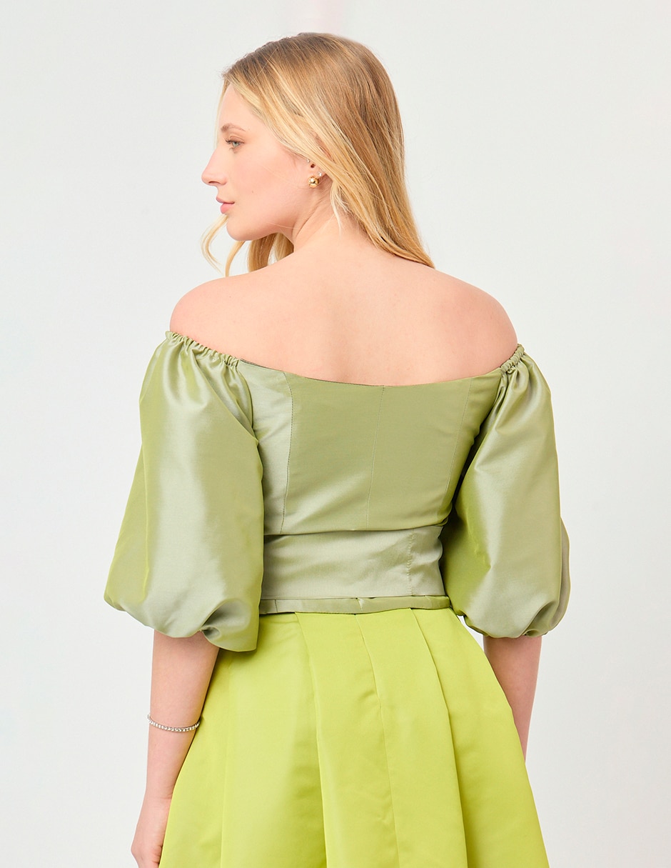 Blusa stile green manga 3/4 para mujer 7