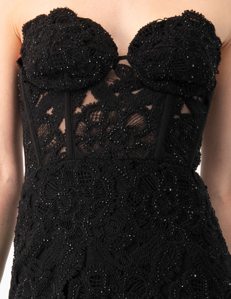 Vestido Midi de fiesta escote de corazón para mujer 4