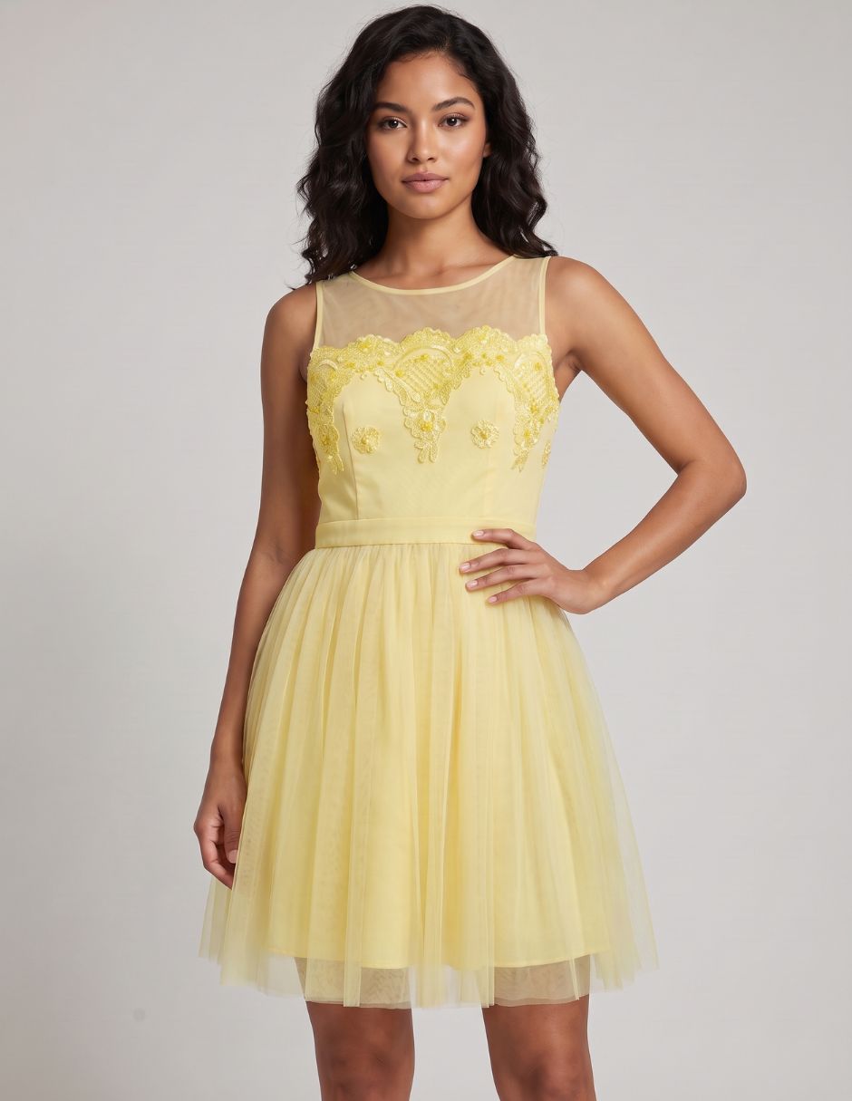 Vestido Arriba rodilla Fiesta para mujer 2