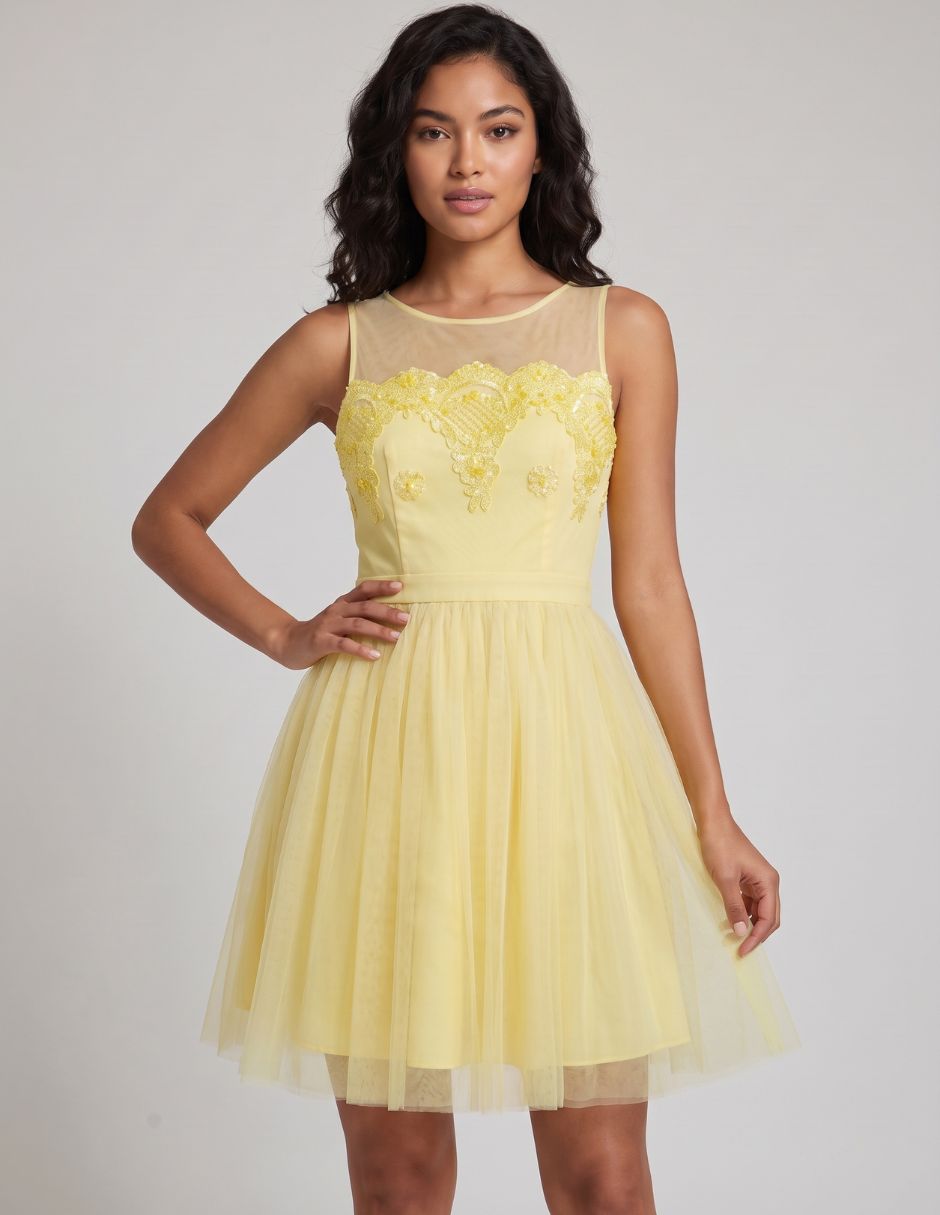 Vestido Arriba rodilla Fiesta para mujer 3