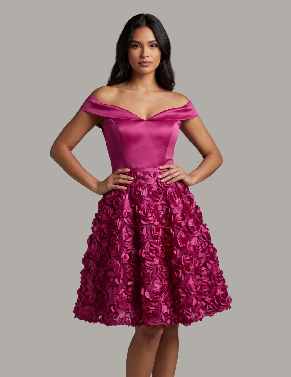 Vestido Arriba rodilla Fiesta para mujer 3