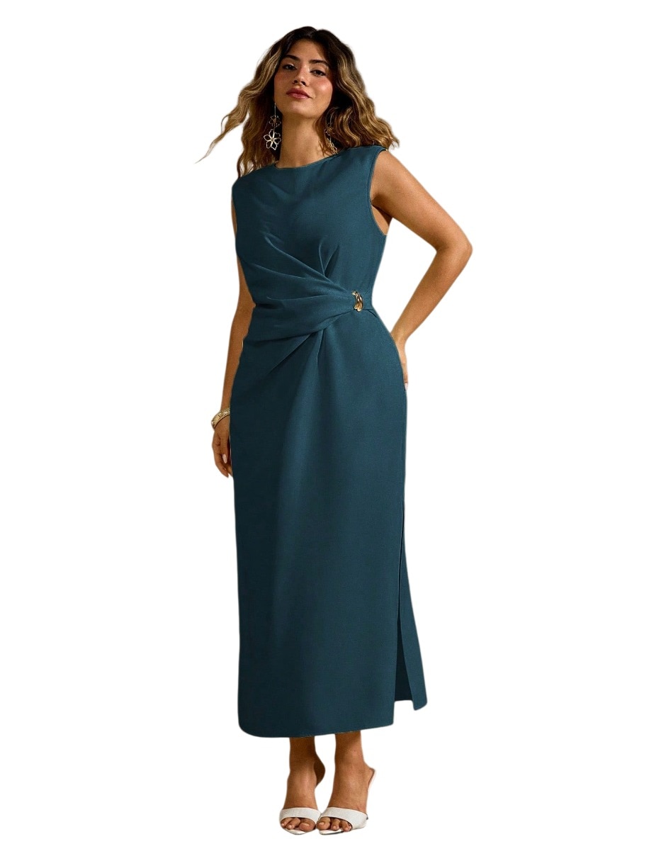 Vestido largo cocktail para mujer 4