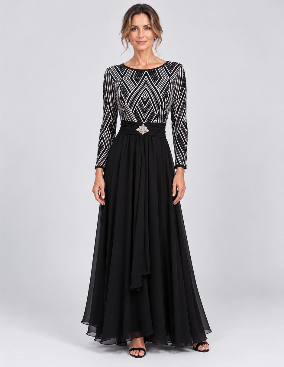 Vestido largo fiesta celalvie night para mujer