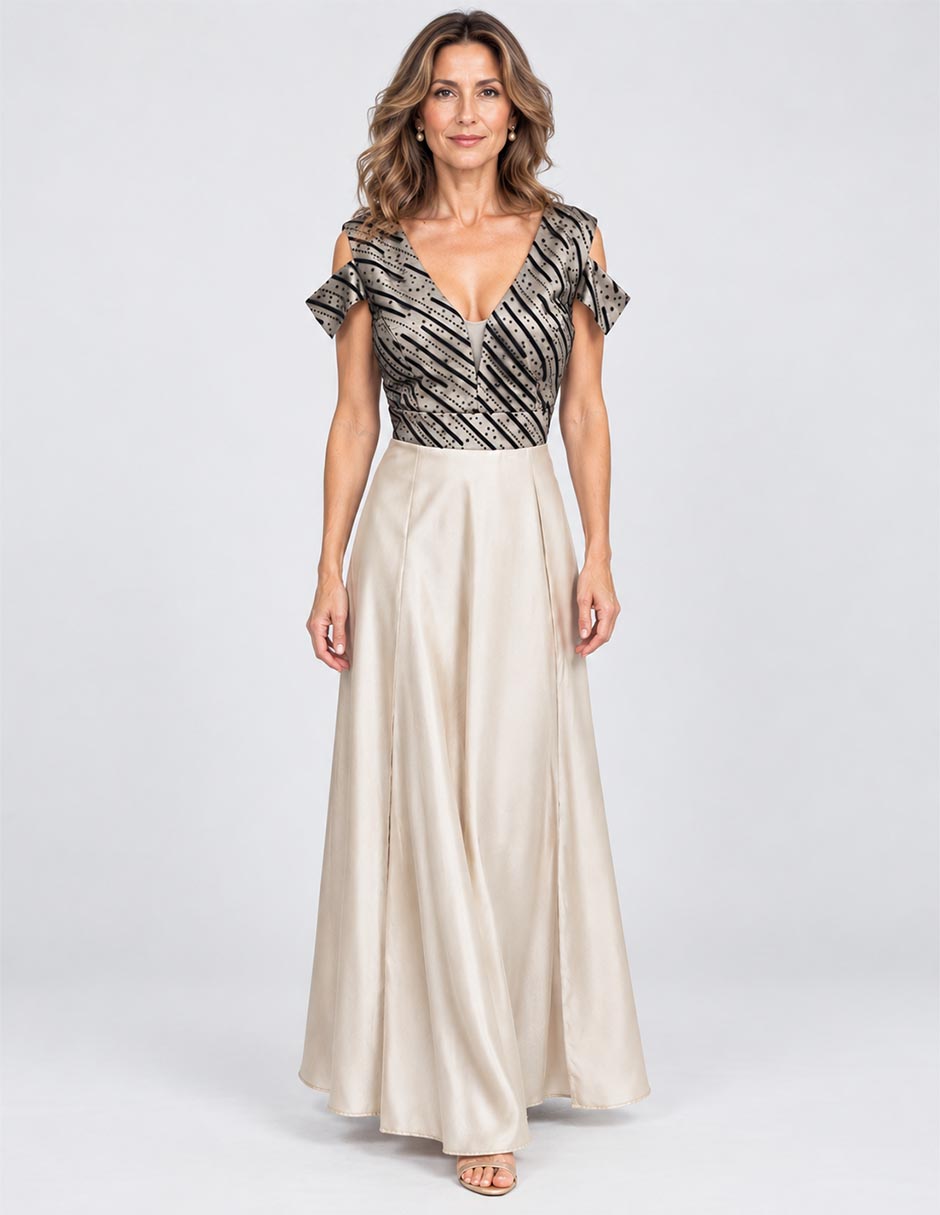 Vestido largo formal para mujer