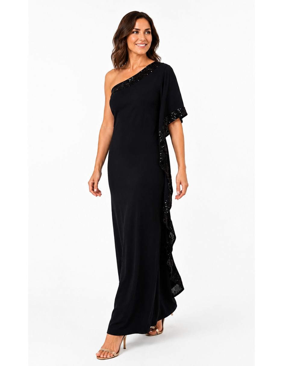 Vestido maxi de fiesta escote regular 4