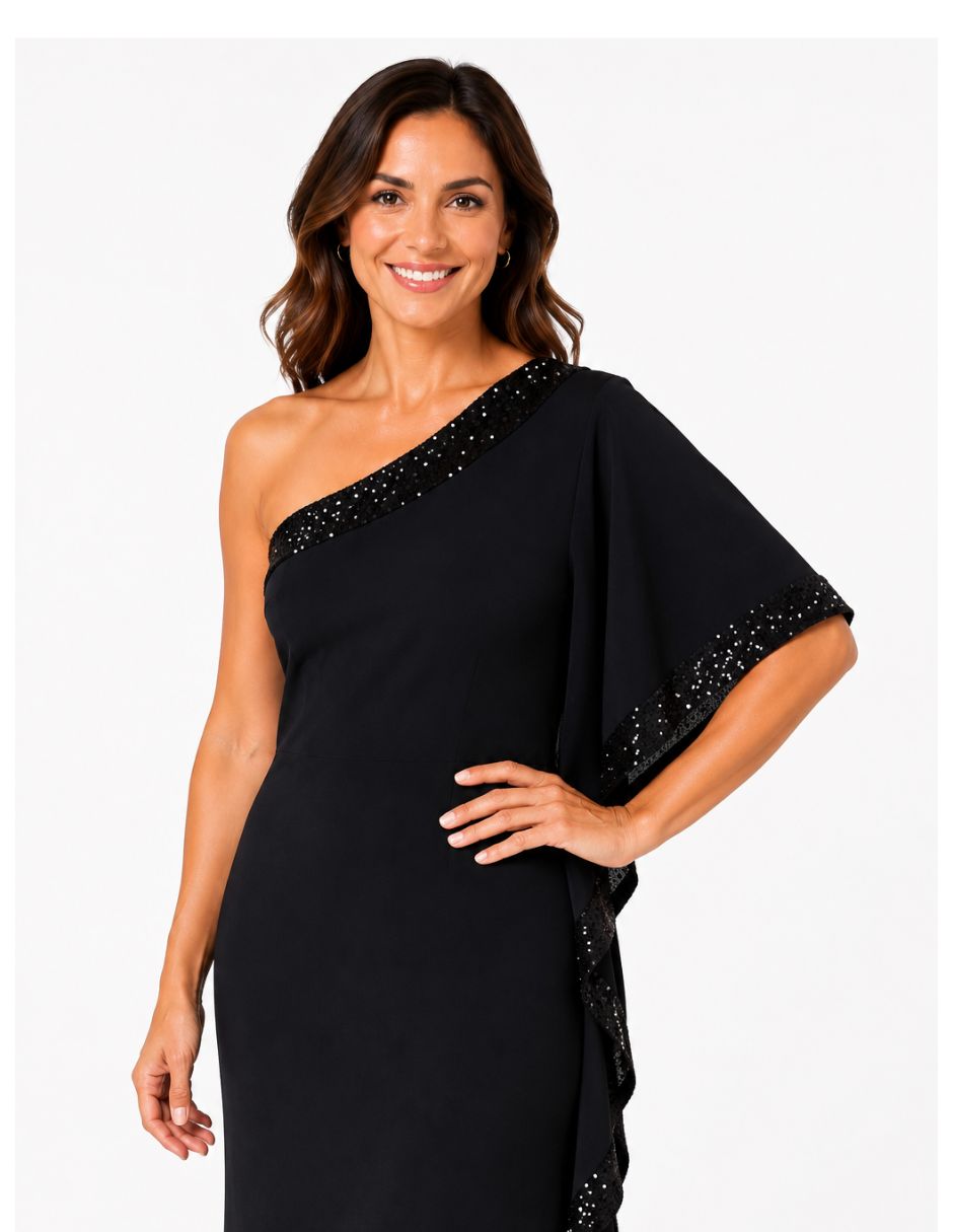 Vestido maxi de fiesta escote regular 3