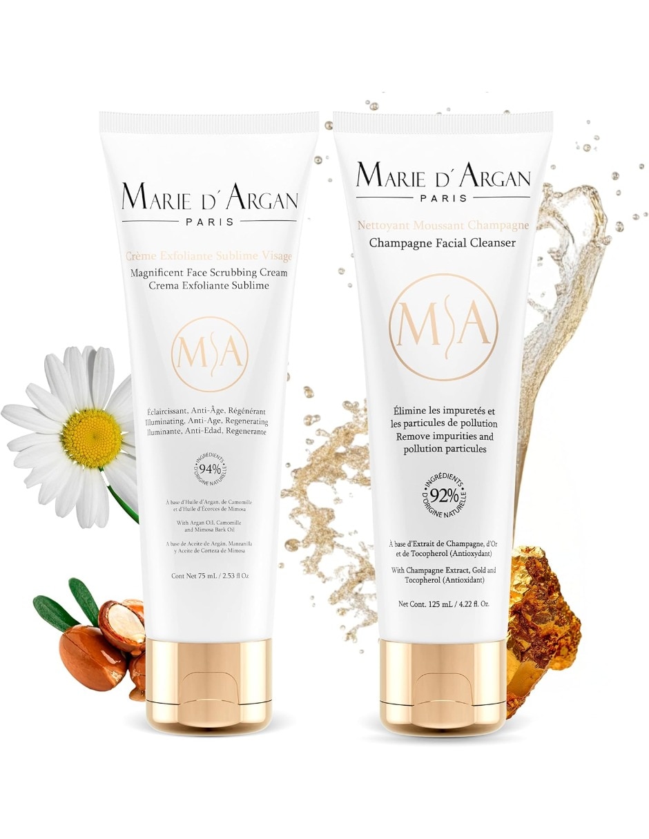 Kit de exfoliante facial Champagne y Limpiador para todo tipo de piel