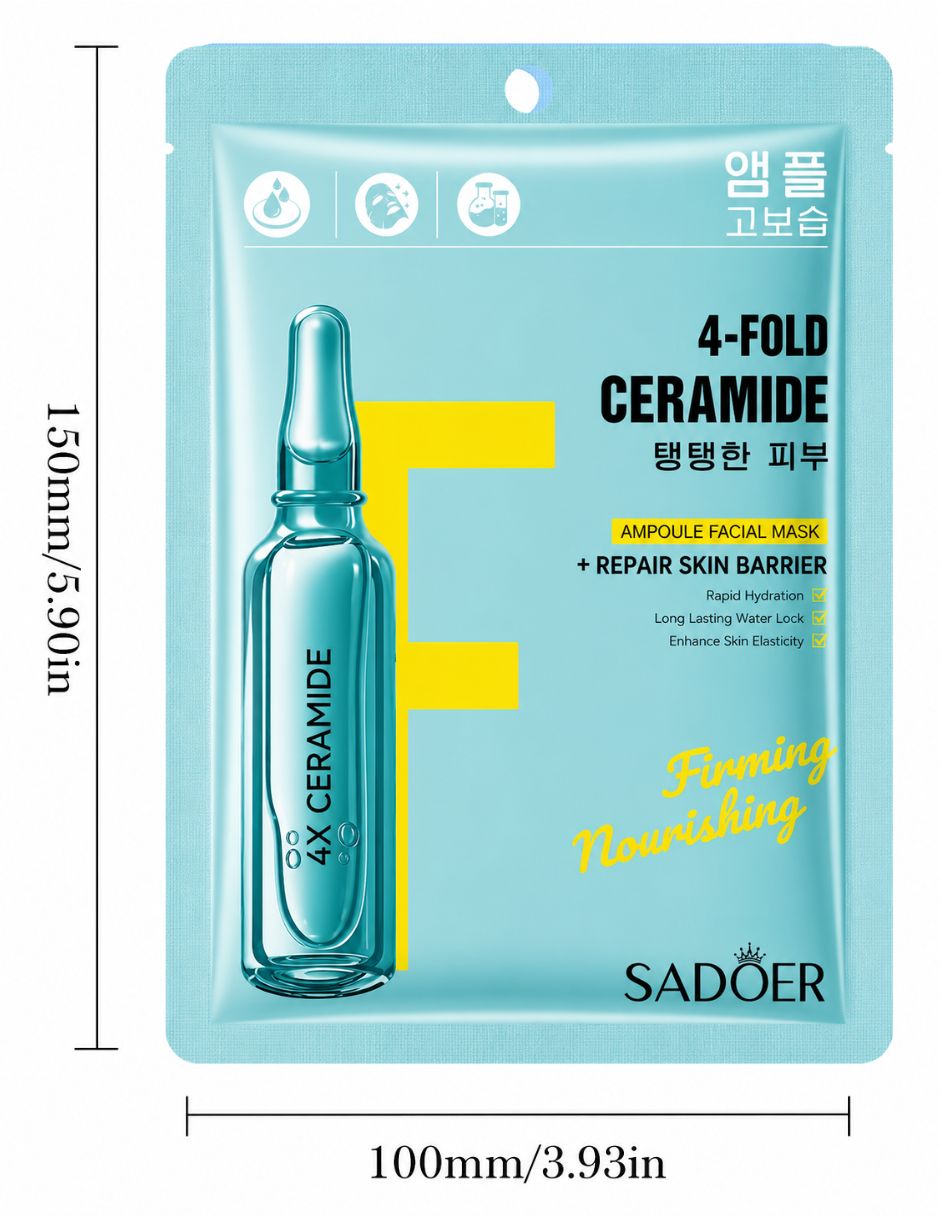 Set mascarilla facial Reafirmantes Y Nutritiva 4 Ceramidas para Fortalecimiento Sadoer